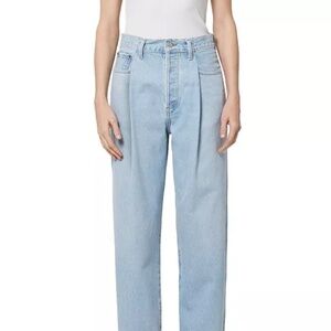 AGOLDE Fold Waistband High Rise Wide Leg Ankle Jeans - Size 26